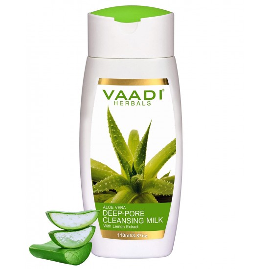 Vaadi Herbals Aloe Vera Deep Pore Cleansing Milk With Lemon Extract (110 ml)