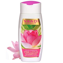 Vaadi Herbals PINK LOTUS SHAMPOO with Honeysuckle Extract-Color Preserving (110ml)