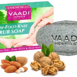 Vaadi Herbals Elbow-Foot-Knee Scrub Soap with Almond & Walnut Scrub (75 gms)