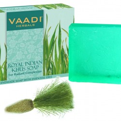 Vaadi Herbals Royal Indian Khus Soap With Olive & Soyabean Oil (75 gms)