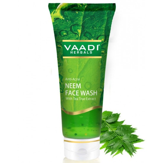 Vaadi Herbals Anti-Acne NEEM FACE WASH with Tea Tree extract (60ml)