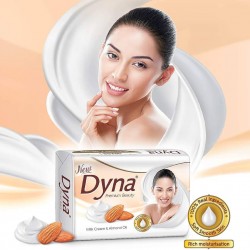 Dyna MILK CREAM & ALMOND OIL SOFT SKIN SOAP  (4 x 125 g)