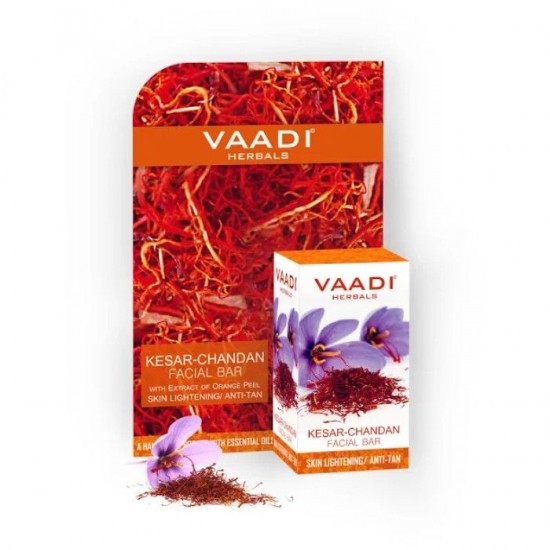 Vaadi Herbals Kesar Chandan Facial Bar with Extract Orange Peel