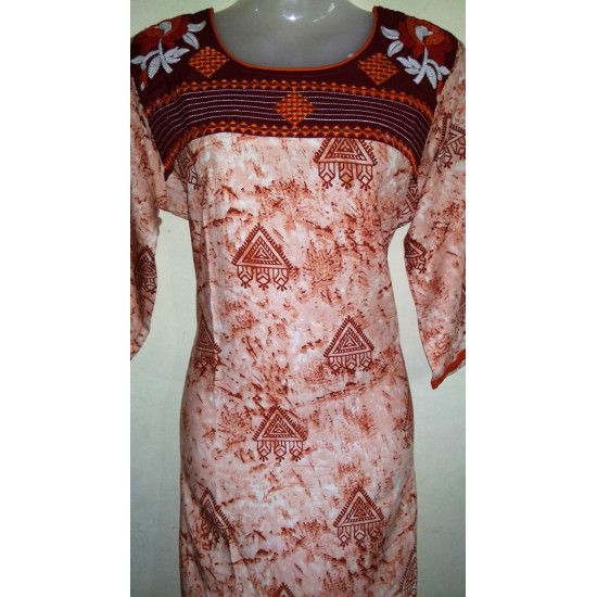 Rayon Kurti with print - XL